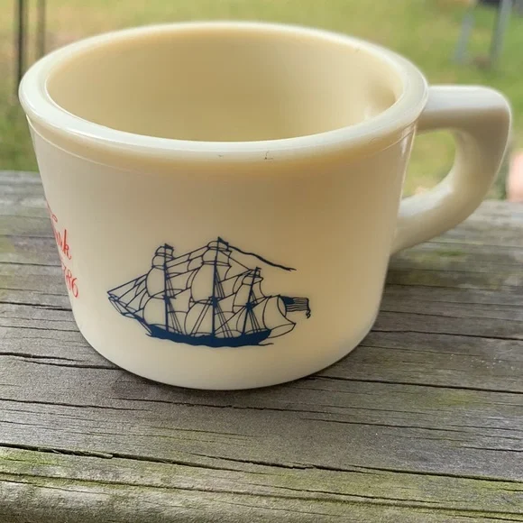 Vintage Shaving Cream Cup Old Spice Ship Grand Turk Salem~1786 - Picture 1 of 6